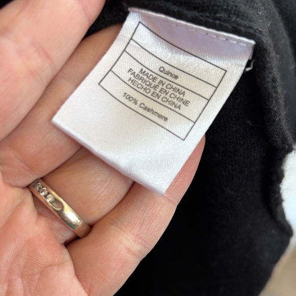 Quince Elegant Black Poncho Sweater - Picture 5 of 5